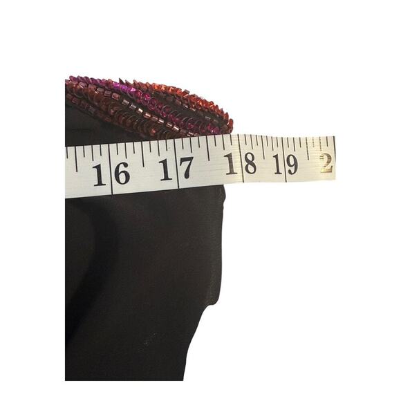 NEW Badgley Mischka Women’s Size 4 Black Trapeze Dress with Beaded Trim‎ NWOT - Picture 8 of 8